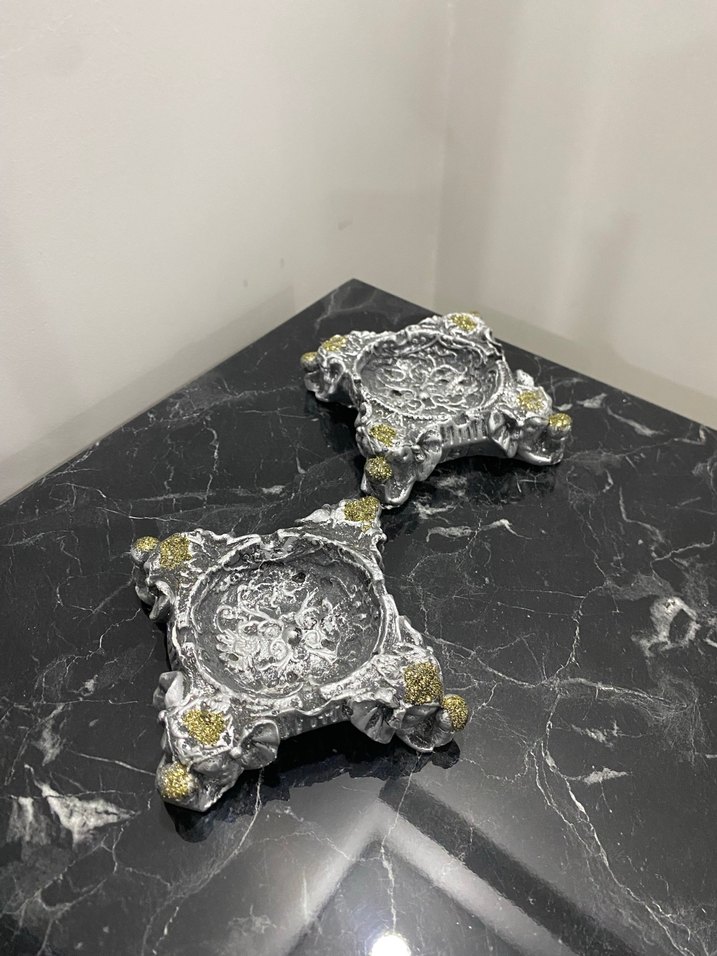 Zincir Detaylı Gold detaylı Küllük - Görsel 3