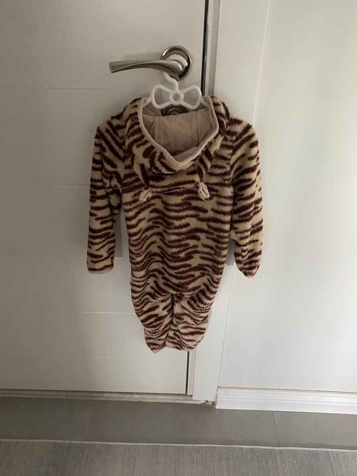 Kahverengi Zebra Desenli Erkek Çocuk Tulum - Görsel 2