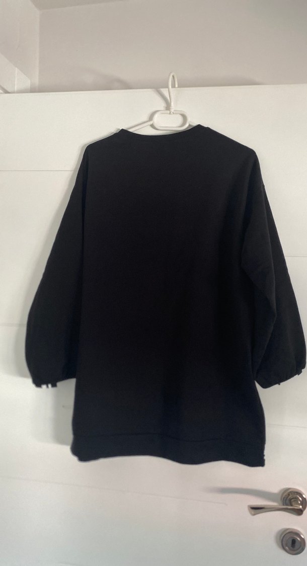 Oxford Baskılı Siyah Kadın Sweatshirt - Görsel 2