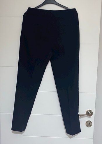 Siyah Bilek Boy Kumaş Kadın Pantolon - Görsel 2