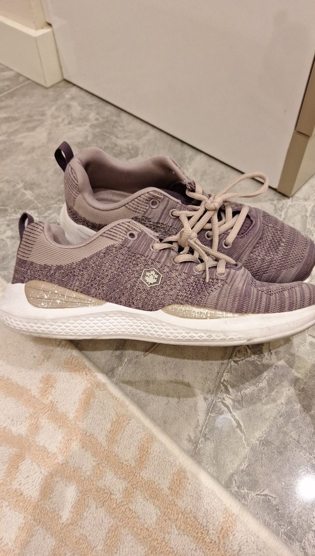 Bej Yüksek Topuklu Bağcıklı Kadın Spor Ayakkabı - Görsel 3