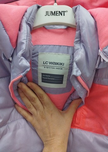 Kız Çocuk Gri Kapüşonlu Fermuarlı Yelek - Görsel 2