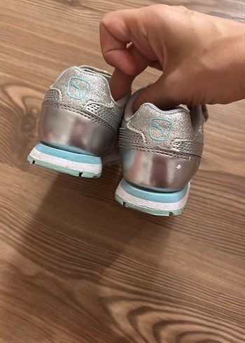 Kız Çocuk Gri Cırt Cırtlı Spor Ayakkabı - Görsel 4