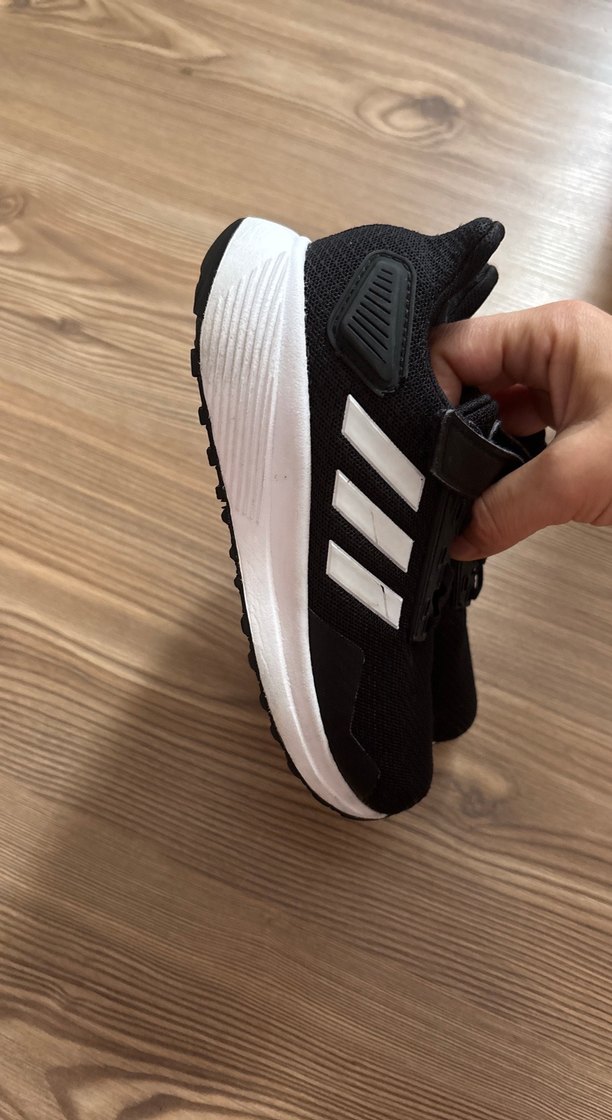 Erkek Çocuk Siyah Cırtlı Spor Ayakkabı - Görsel 2