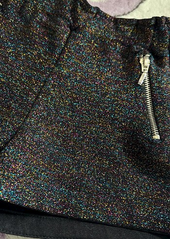 Kız çocuk Çok Renkli Mini Fermuarlı Şort - Görsel 2