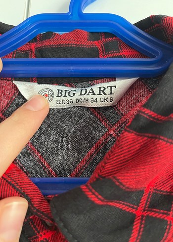 Kemerli Kırmızı Kareli Uzun Kollu Kadın Gömlek - Görsel 6