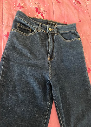 Kadın Lacivert Normal Boy Kot Pantolon - Görsel 4