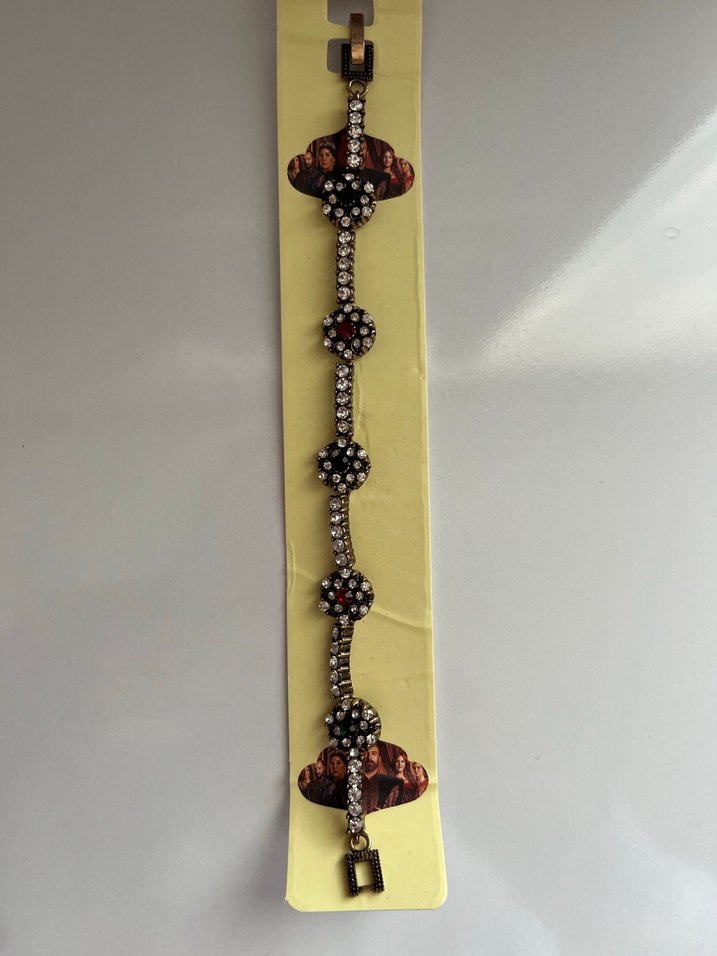 Vintage Çok Renkli Zincir Detaylı Kadın Bileklik - Görsel 2