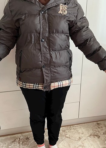 Düğmeli Unisex Kahverengi Midi Kış Montu - Görsel 2