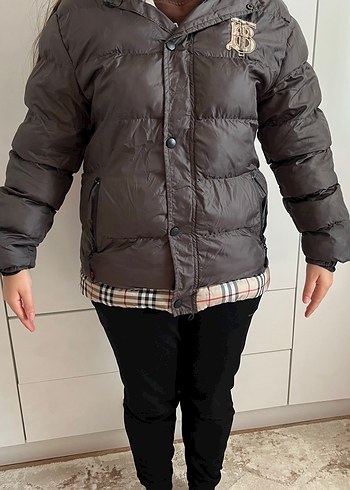 Düğmeli Unisex Kahverengi Midi Kış Montu - Görsel 3