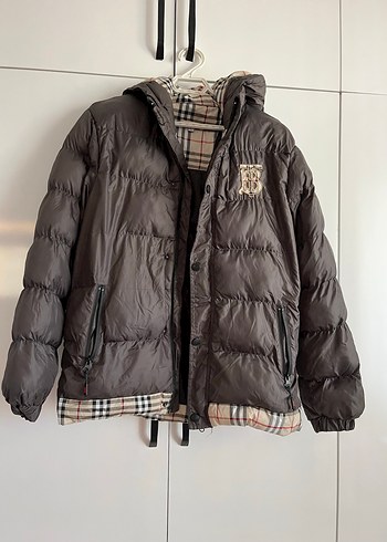 Düğmeli Unisex Kahverengi Midi Kış Montu - Görsel 4