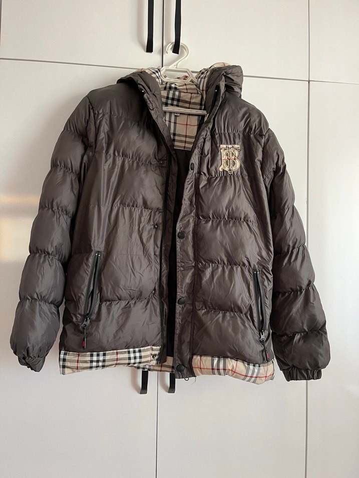 Düğmeli Unisex Kahverengi Midi Kış Montu - Görsel 4