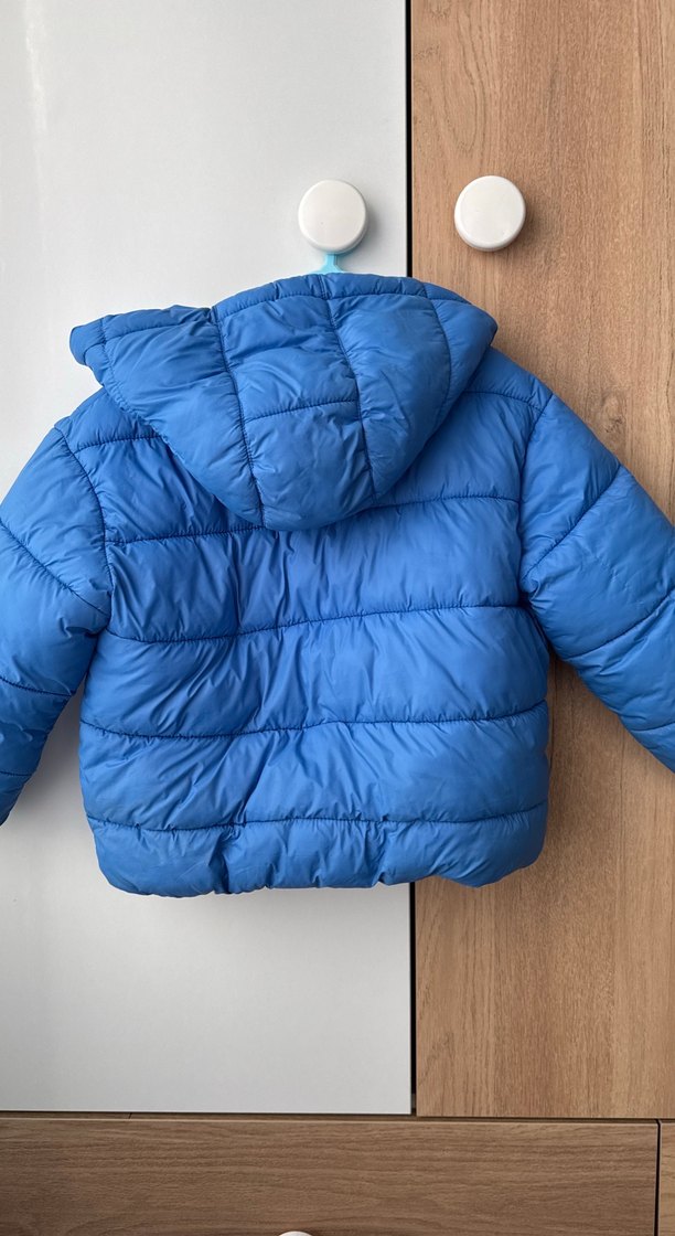 Erkek Çocuk Mavi Kapüşonlu Mont - Görsel 3