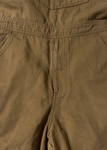 Kadın Kahverengi Askılı Midi Tulum - Görsel 7