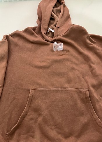 Kadın Kahverengi Yüksek Yakalı Sweatshirt - Görsel 3