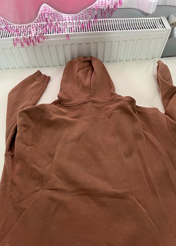 Kadın Kahverengi Yüksek Yakalı Sweatshirt - Görsel 4