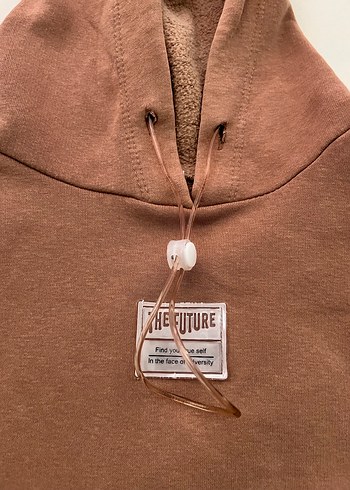 Kadın Kahverengi Yüksek Yakalı Sweatshirt - Görsel 2