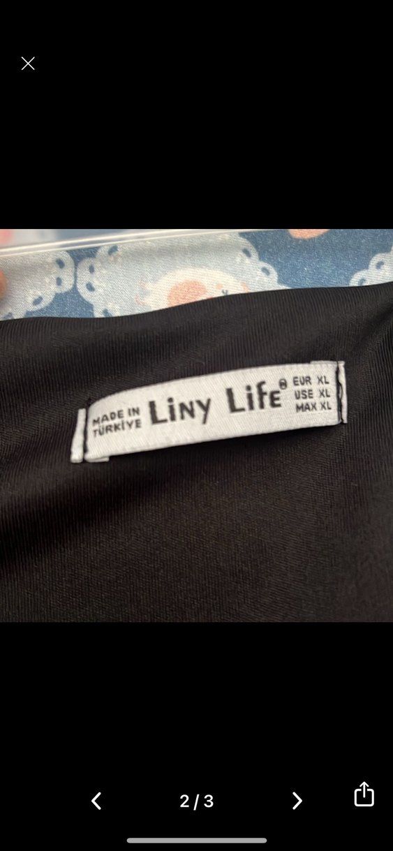 Siyah Uzun Drapeli V Yaka Elbise - Görsel 2