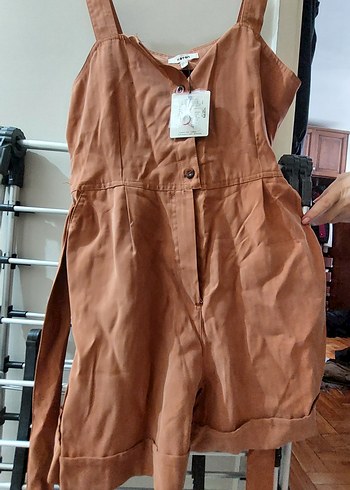 Bej Kemerli Kadın Tulum - Görsel 2