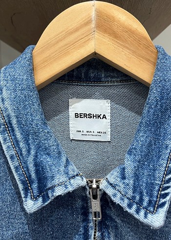 BERSHKA Kısa Kollu Kot Mini Tulum - Görsel 2