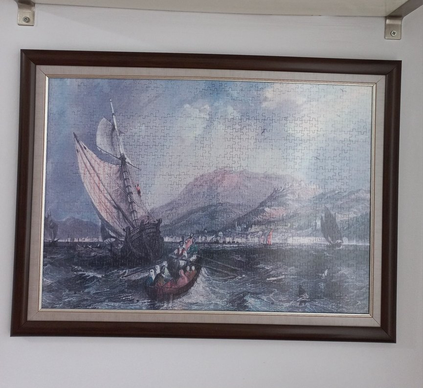 1000 parçalık tamamlanmış,özel çerçeveli puzzle 77×56 - Görsel 2