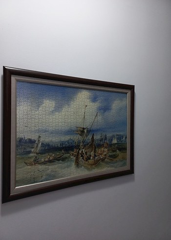 1000 parçalık tamamlanmış,özel çerçeveli puzzle 77×56 - Görsel 3