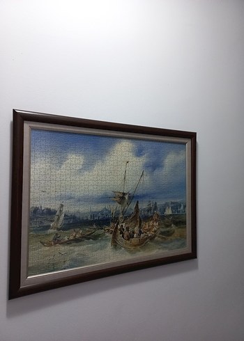 1000 parçalık tamamlanmış,özel çerçeveli puzzle 77×56 - Görsel 2