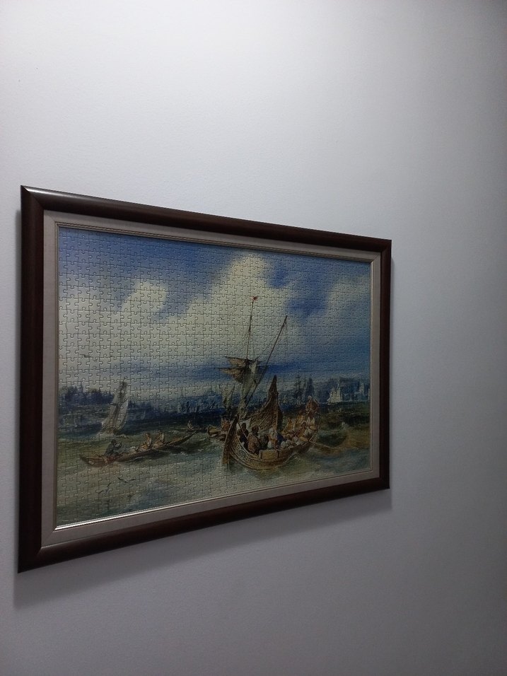 1000 parçalık tamamlanmış,özel çerçeveli puzzle 77×56 - Görsel 3