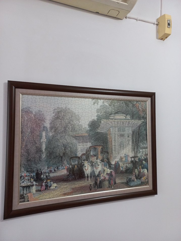 1000 parçalık tamamlanmış,özel çerçeveli puzzle 77×56 - Görsel 2