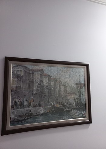 1000 parçalık tamamlanmış,özel çerçeveli puzzle 77×56 - Görsel 2