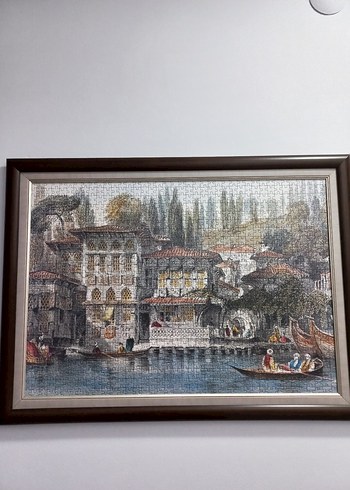 1000 parçalık tamamlanmış,özel çerçeveli puzzle 77×56 - Görsel 2