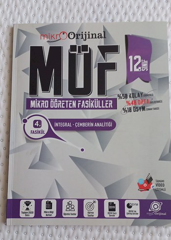 MÜF 12. Sınıf 4. Fasikül İntegral - Çemberin Analitiği