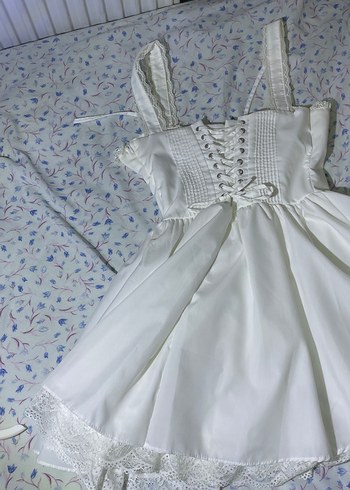 Nakışlı Beyaz elbise - Görsel 5