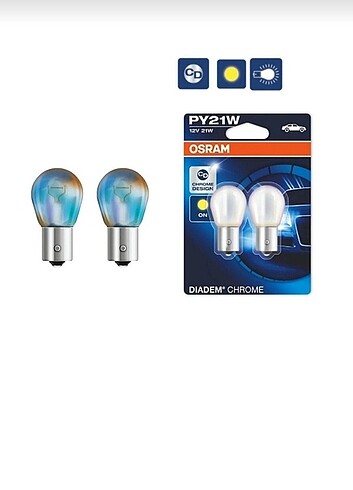 Osram dıadem 12 volt Py21w 93 Chrome Desıgn sarı ışık
