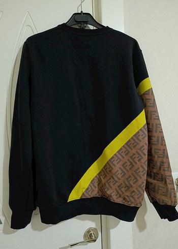 Siyah Desenli Erkek Sweatshirt - Görsel 2