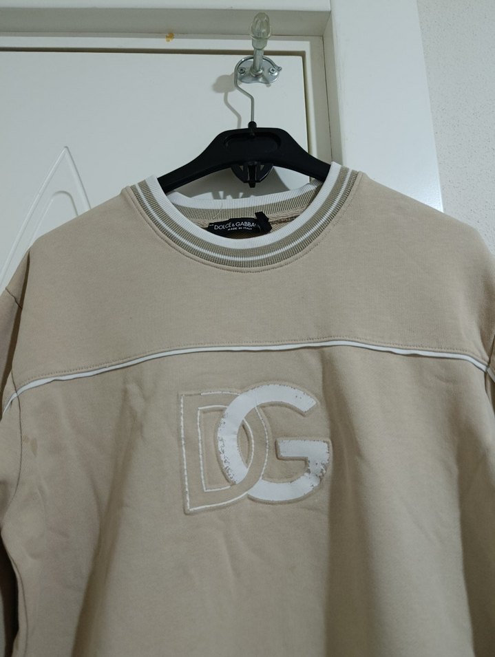 Bej Pamuklu Erkek Sweatshirt - Görsel 2