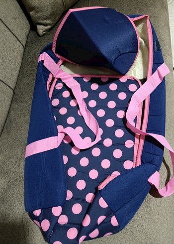 Puantiyeli Pembe Bebek Taşıma Çantası - Görsel 2