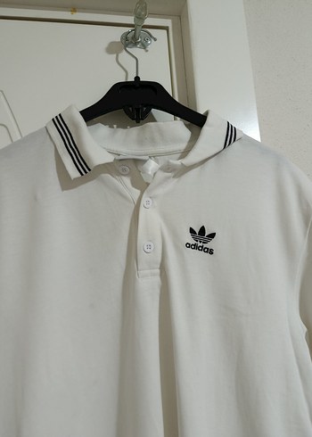 Adidas Beyaz Kısa Kollu Polo Tişört - Görsel 2