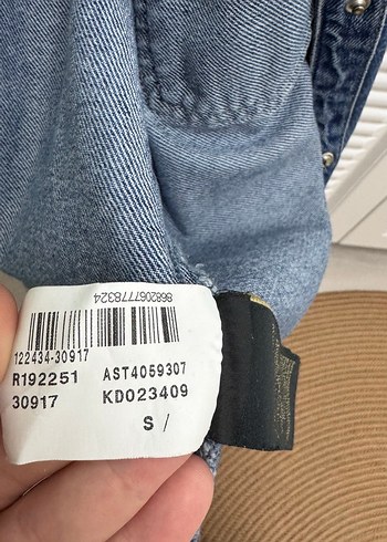 Kadın Mavi Düğmeli Denim Ceket - Görsel 6