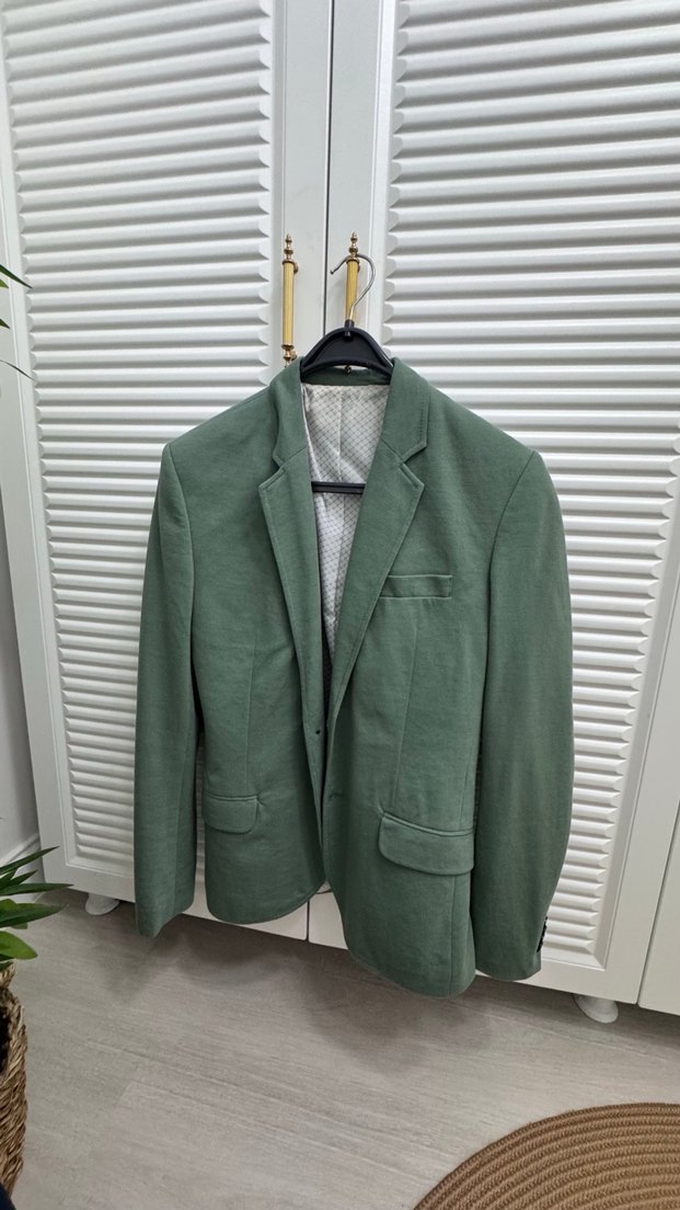 Düğmeli Yeşil Erkek Ceket - Görsel 2