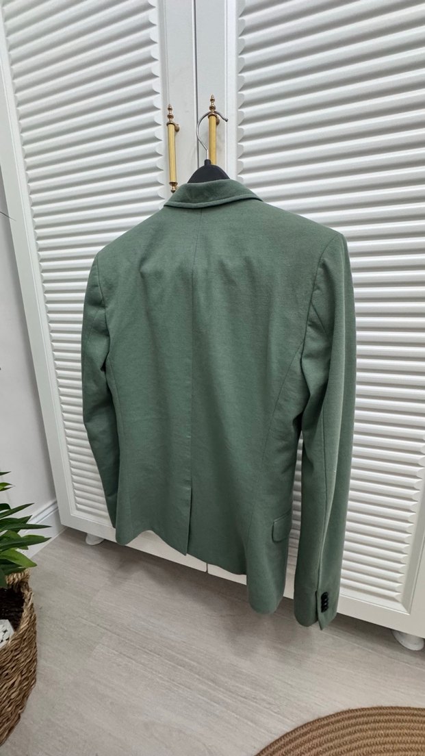 Düğmeli Yeşil Erkek Ceket - Görsel 5