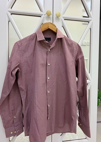 Bordo Erkek Keten Regular Fit Gömlek - Görsel 2