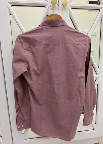 Bordo Erkek Keten Regular Fit Gömlek - Görsel 5