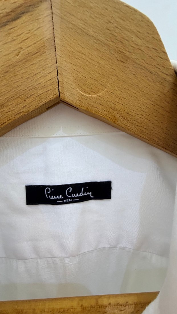 Beyaz Düğmeli Klasik Erkek  Gömlek - Görsel 3