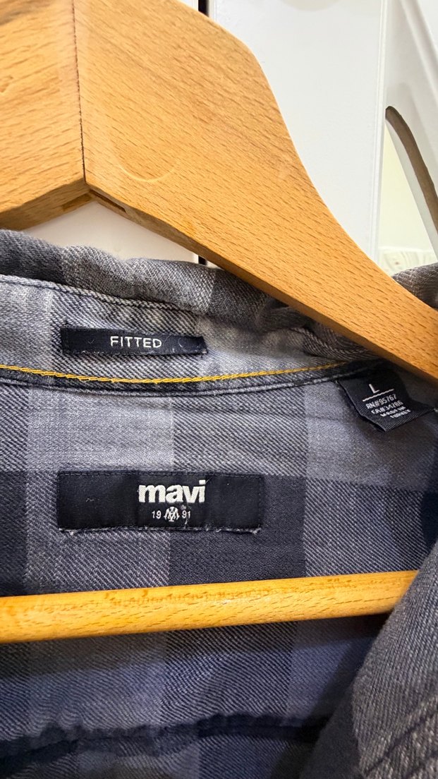 Gri Kareli Erkek Kot Gömlek - Görsel 3