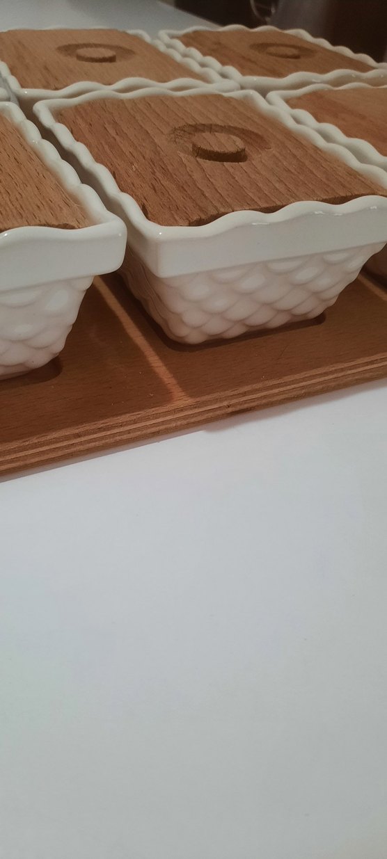 Bej Ahşap Kapaklı Tahta ve Kapları - Görsel 2