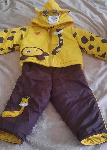 Kapüşonlu Sarı Erkek Çocuk takım - Görsel 2