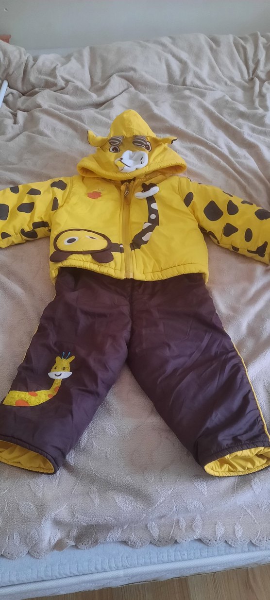 Kapüşonlu Sarı Erkek Çocuk takım - Görsel 2