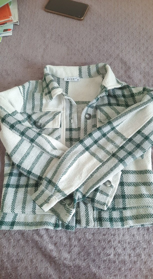 Düğmeli Kadın Gömlek Ceket - Görsel 2