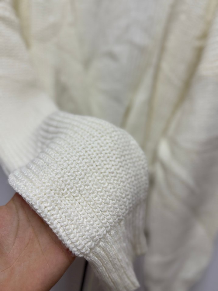 Beyaz Örgü Kadın Hırka - Görsel 2